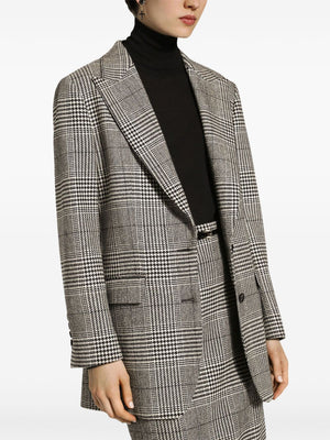 DOLCE & GABBANA Classic Houndstooth Pattern Blazer for Men