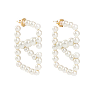 VALENTINO GARAVANI Signature Pearl-Embellished VLogo Earrings