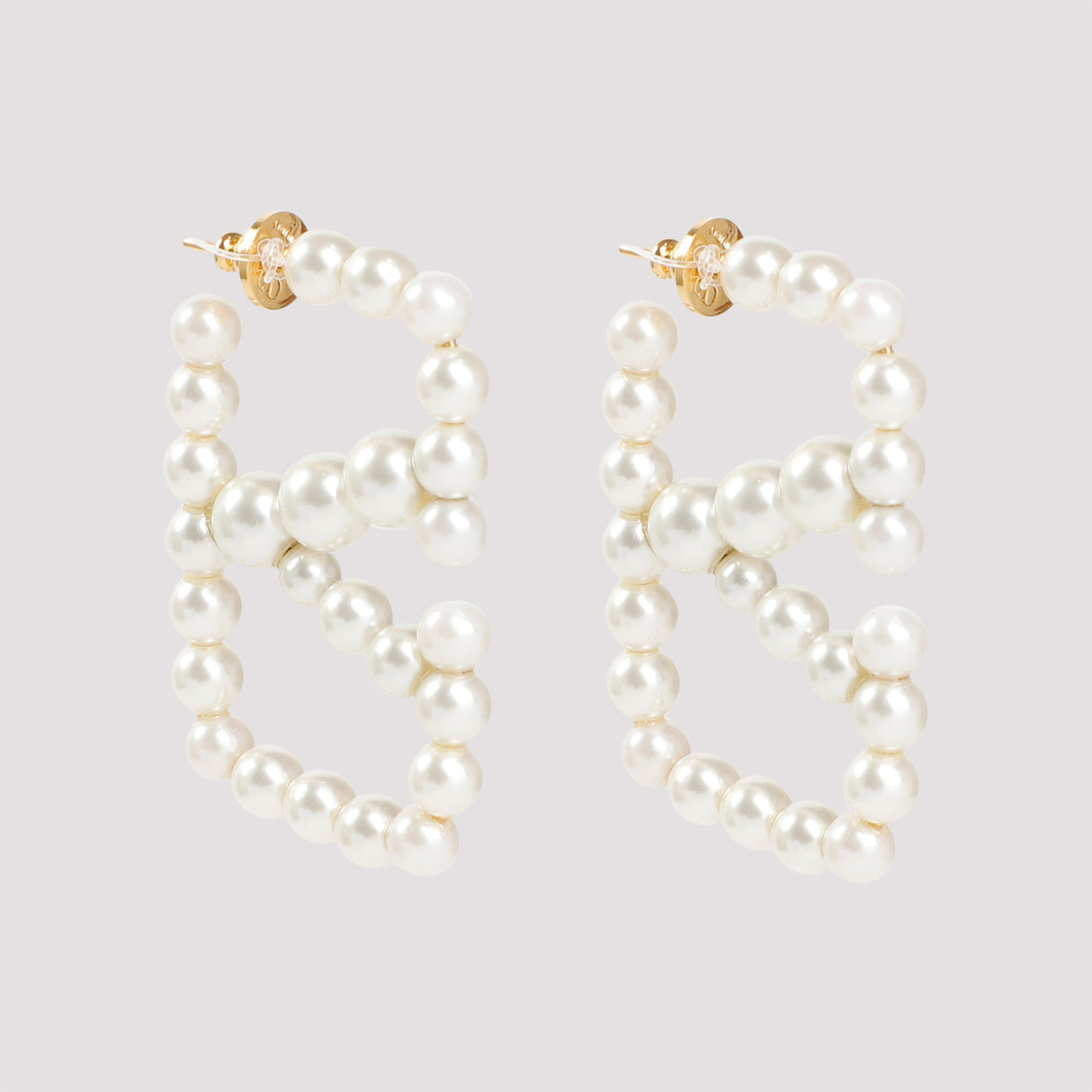 VALENTINO GARAVANI Signature Pearl-Embellished VLogo Earrings