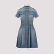 ALEXANDER MCQUEEN Stylish Mini Denim Dress for SS25