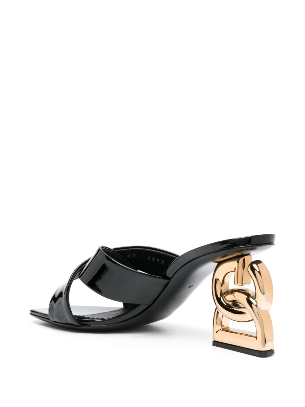 DOLCE & GABBANA Patent Leather 3.5" Flat Mules