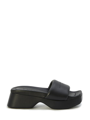 ALEXANDER WANG Leather Float Flat Sandals for Women