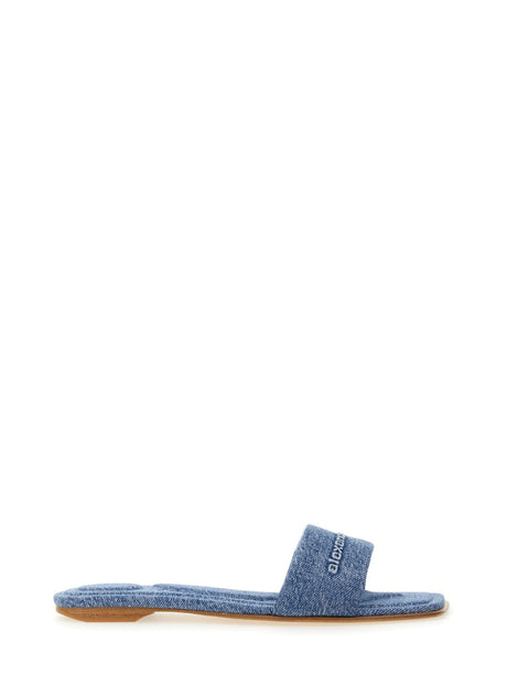 ALEXANDER WANG Denim Vy Mini Slipper Sandals for Women