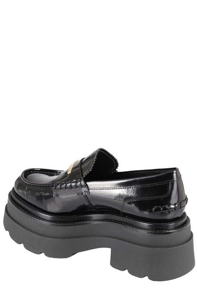 ALEXANDER WANG Carter Leather Loafers with Almond Shaped Toe and 4 cm Platform