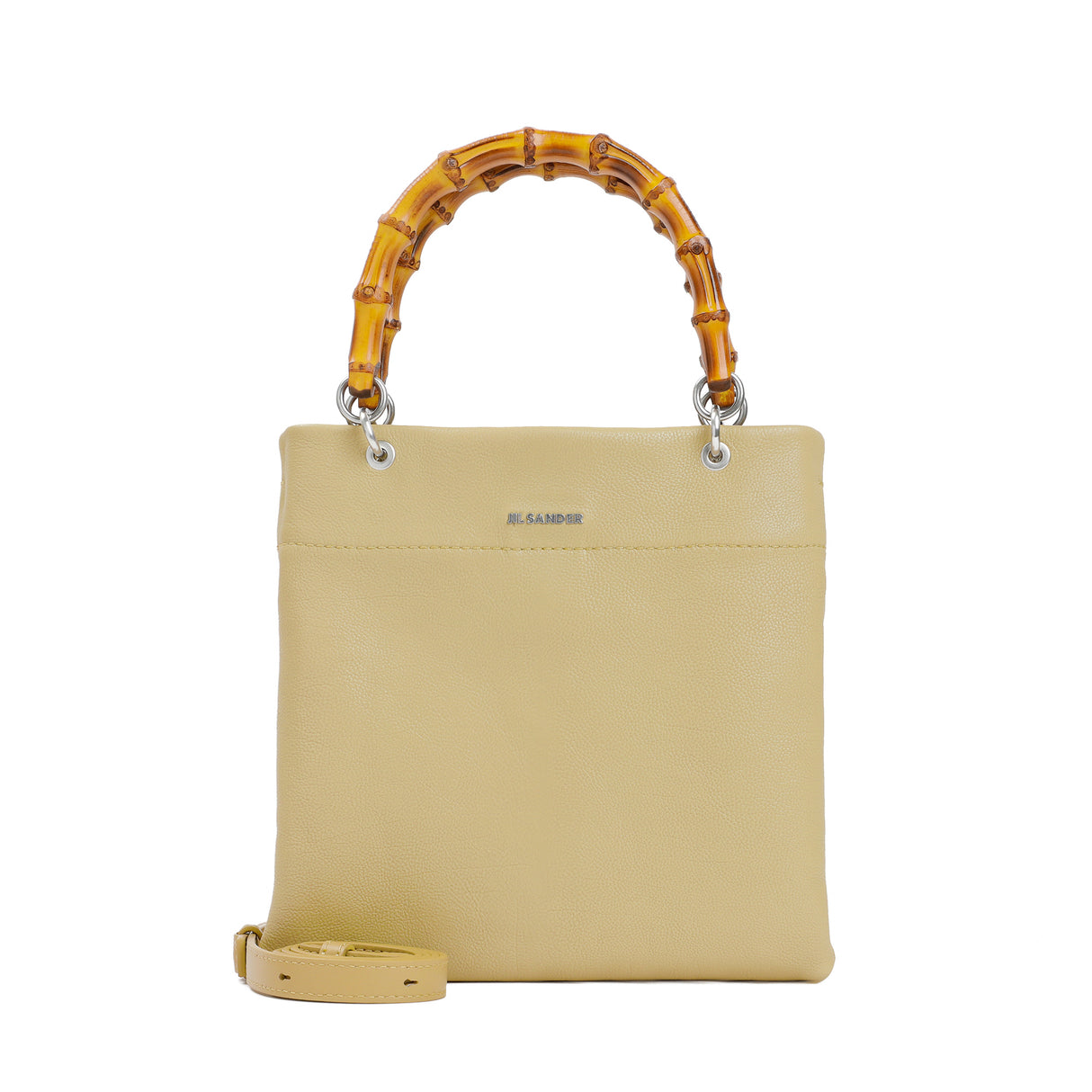 JIL SANDER Mini Bamboo Leather Shopper Bag