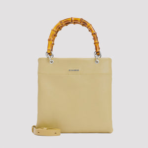 JIL SANDER Mini Bamboo Leather Shopper Bag