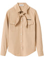 MIUMIU Straight Fit Cotton Poplin Shirt for Men