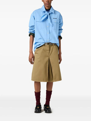 MIUMIU Poplin Shirt with Scarf for Men - SS25