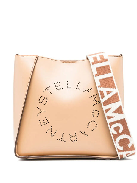 STELLA MCCARTNEY Perforated Circle Logo Mini Crossbody Handbag | W 23 x H 23 x D 8 cm