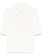 CHLOÉ Short-Sleeve Utilitarian Cotton Polo Shirt