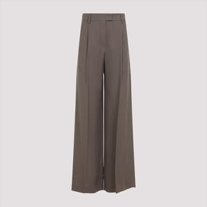 BRUNELLO CUCINELLI Tailored Viscose and Linen Straight Leg Pants