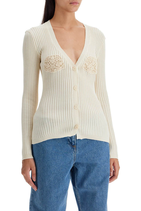 MAGDA BUTRYM Elegant Crochet Detail Cardigan