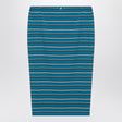 PRADA Striped Midi Skirt with Adjustable Drawstring Waist