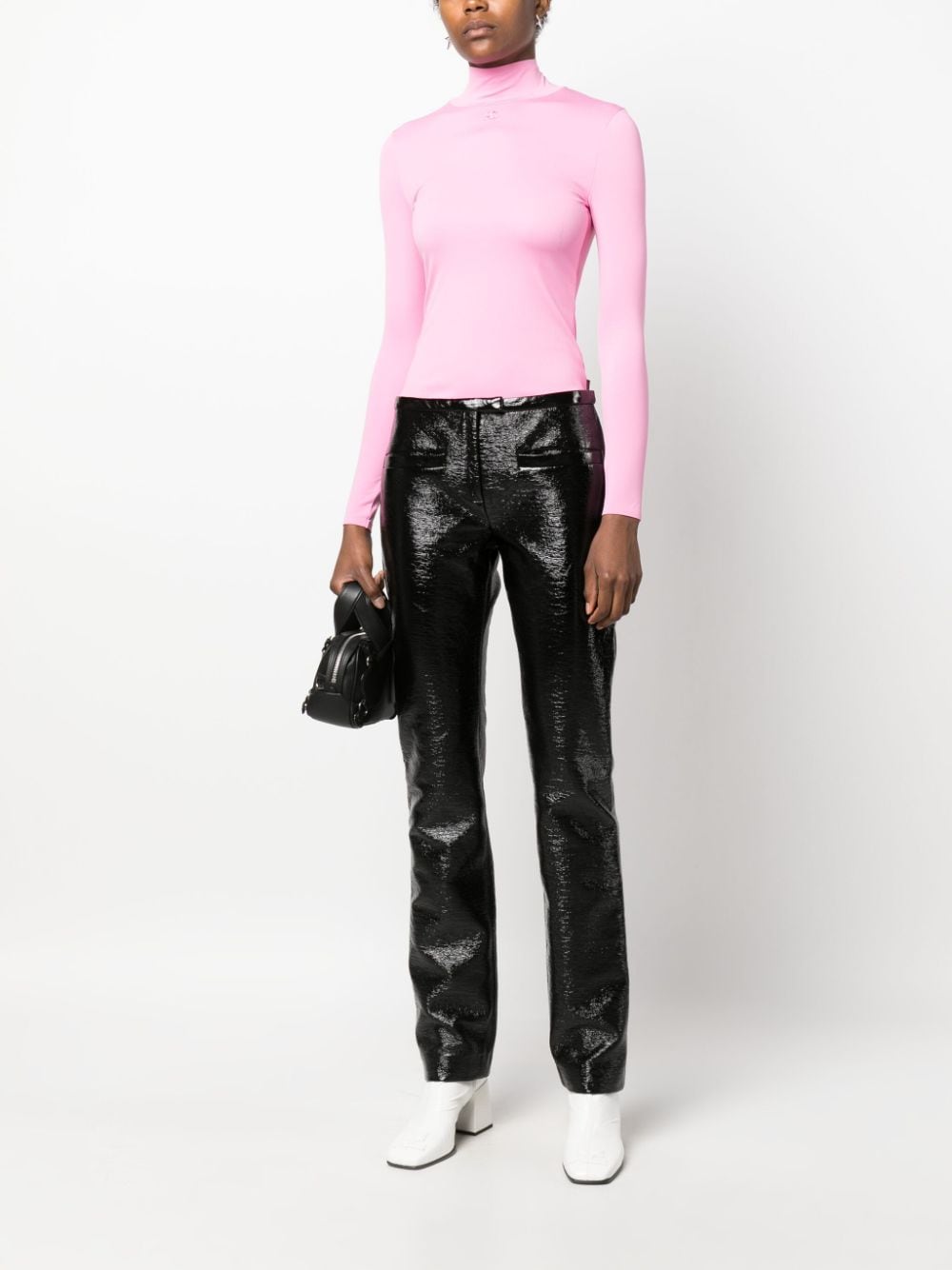 COURREGÈS Sleek Black Tube Pants for Women - SS24 Collection