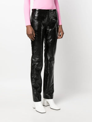 COURREGÈS Sleek Black Tube Pants for Women - SS24 Collection