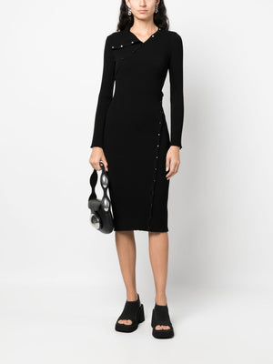 COURREGÈS Women's Mini Multistyle Rib Knit Dress