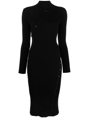 COURREGÈS Women's Mini Multistyle Rib Knit Dress