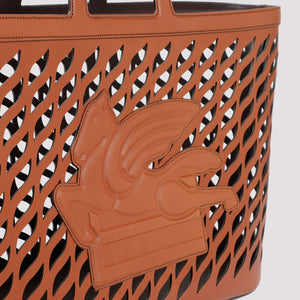 ETRO HOME Premium Leather Magazine Rack - 66cm x 36.5cm x 20.5cm