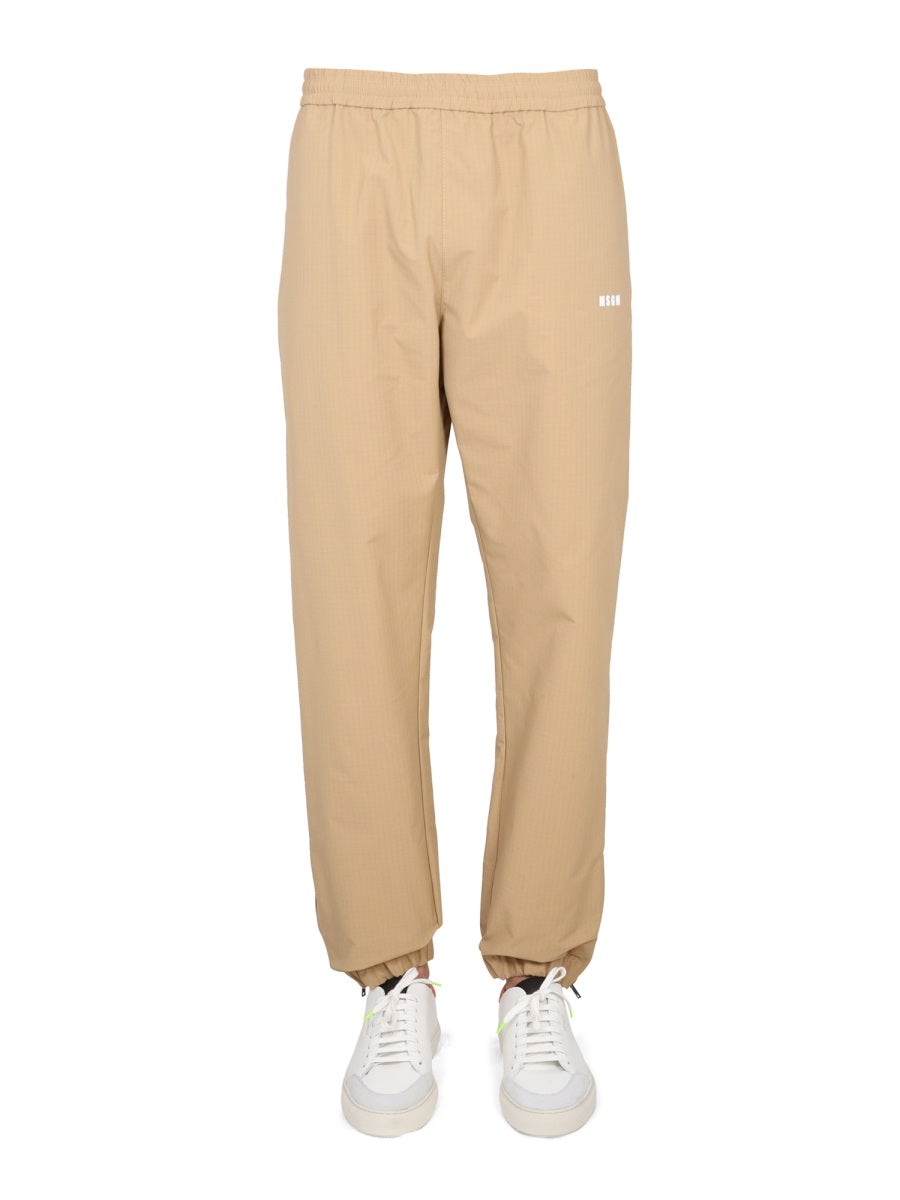 MSGM Men's Stylish Elastic Waist Pants