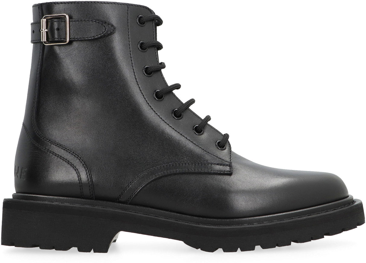 CELINE Men's Ranger Leather Lace-Up Boots