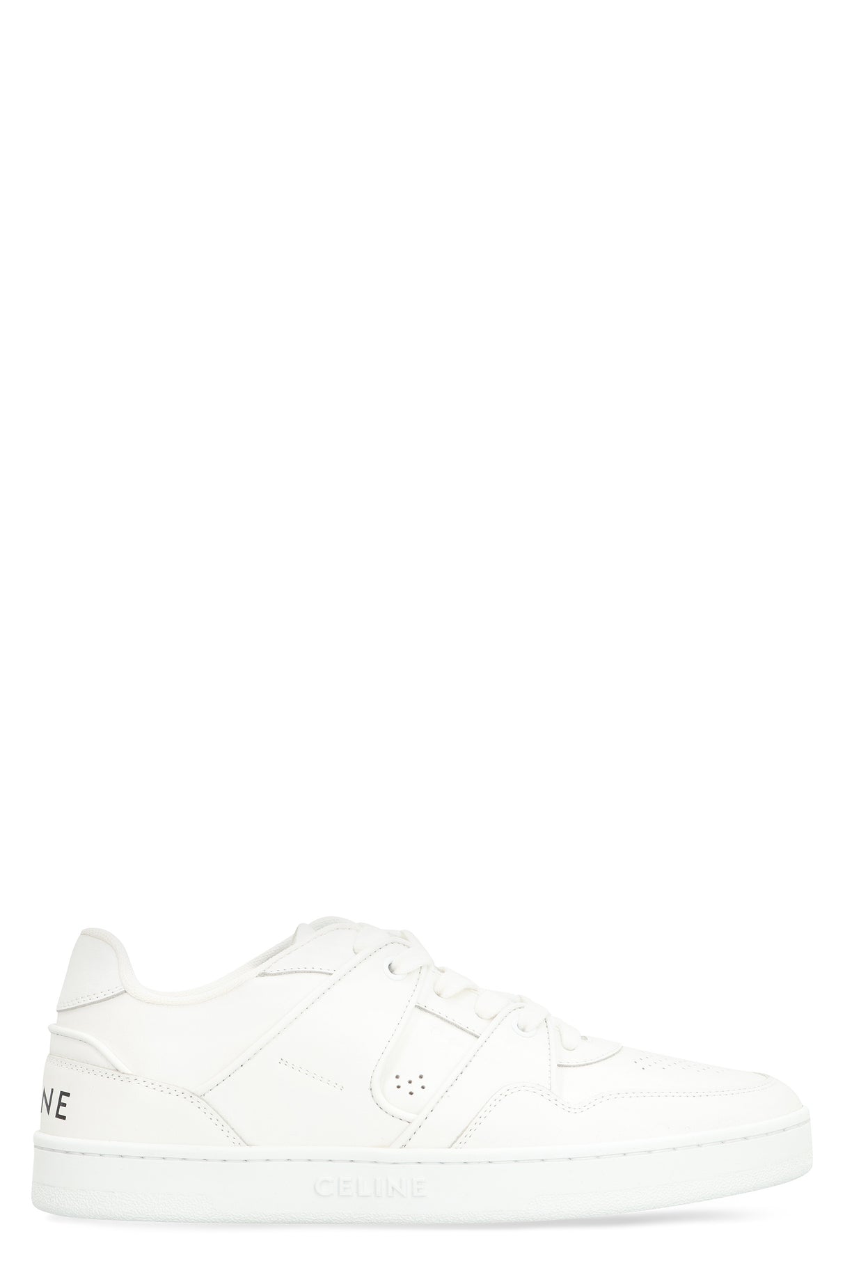 CELINE Men's Low-Top Round Toe Leather Sneakers