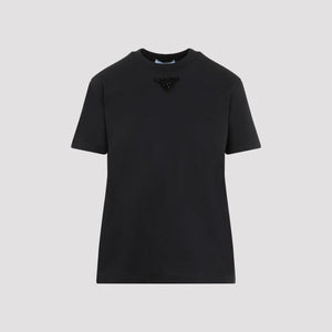 PRADA Logo Detail Cotton T-Shirt