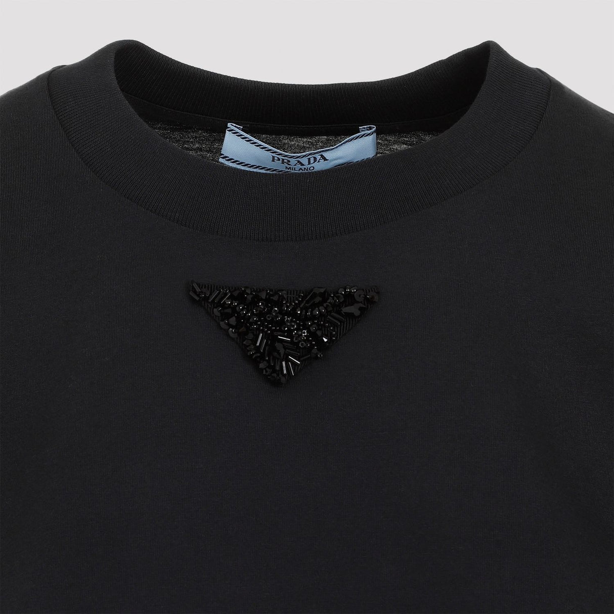 PRADA Logo Detail Cotton T-Shirt