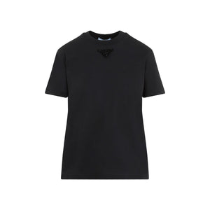 PRADA Logo Detail Cotton T-Shirt