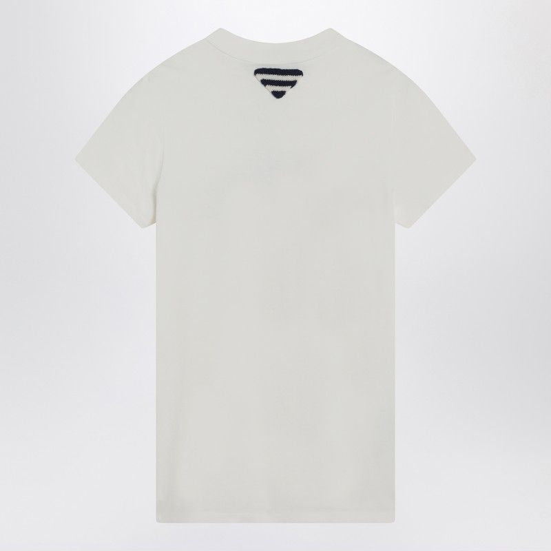 PRADA Distressed Logo Print T-Shirt for Women - SS25