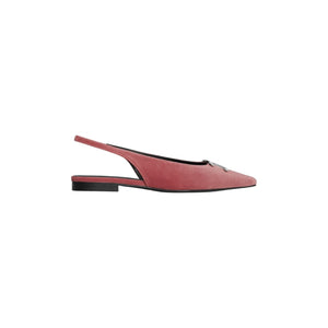 CELINE Alma Triomphe Velvet Flat Pumps