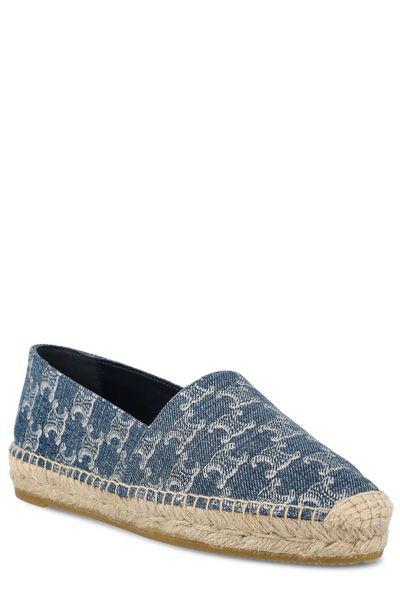 CELINE Denim Espadrilles with Raffia Outsole for Women