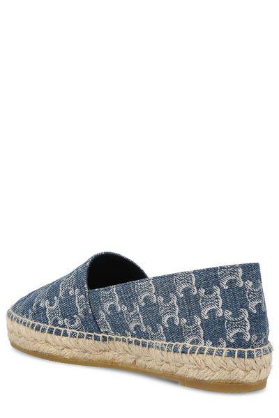 CELINE Denim Espadrilles with Raffia Outsole for Women