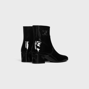 CELINE Triomphe Patent Calfskin Zip Boot - Size 38