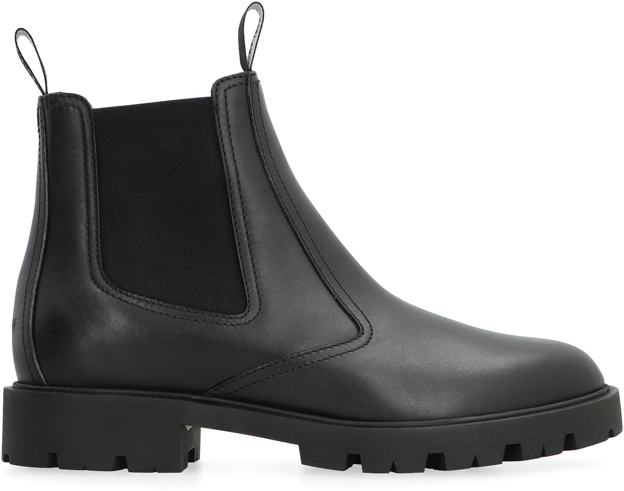 CELINE Leather Chelsea Boots with Shearling Lining - FW24