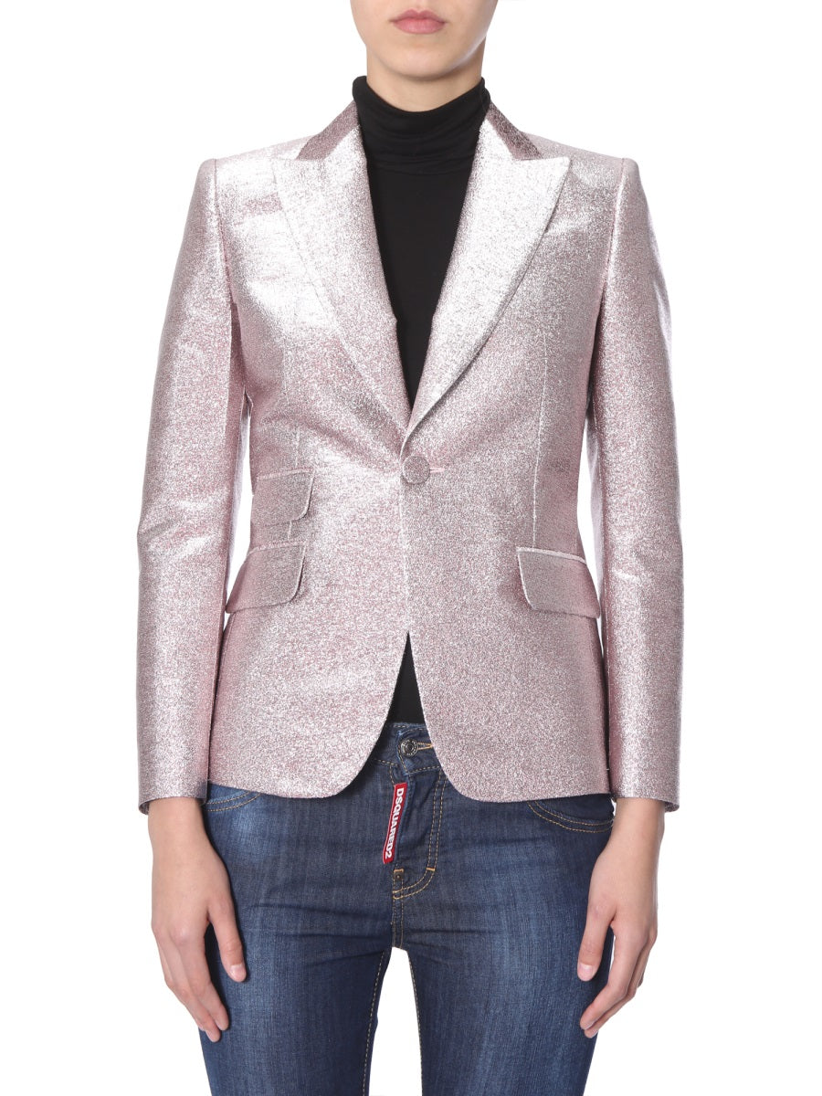 DSQUARED Women's Mini Smoking Jacket with Padded Shoulders