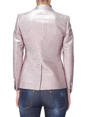 DSQUARED Women's Mini Smoking Jacket with Padded Shoulders