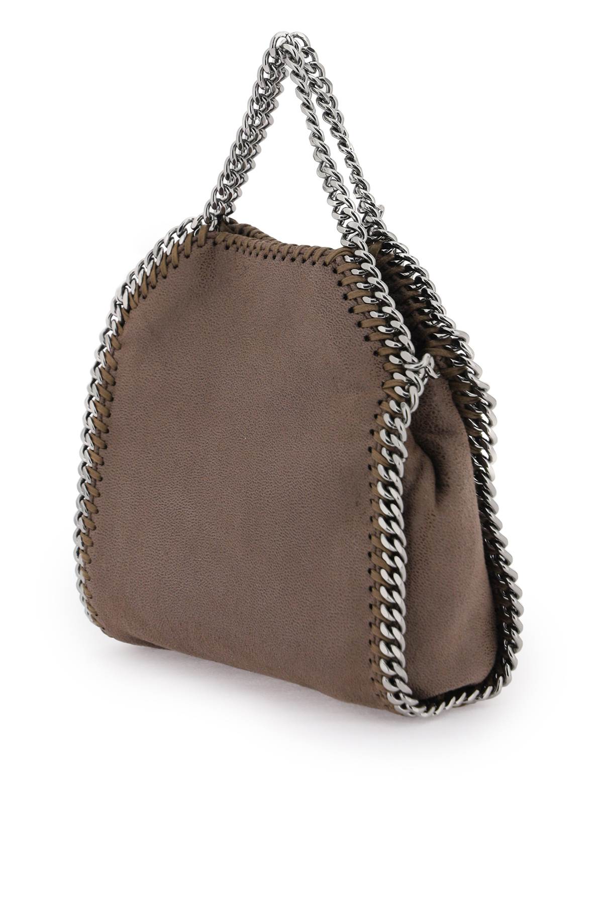 STELLA MCCARTNEY FAUX LEATHER TINY FALABELLA ハンドバッグ - ブラウン