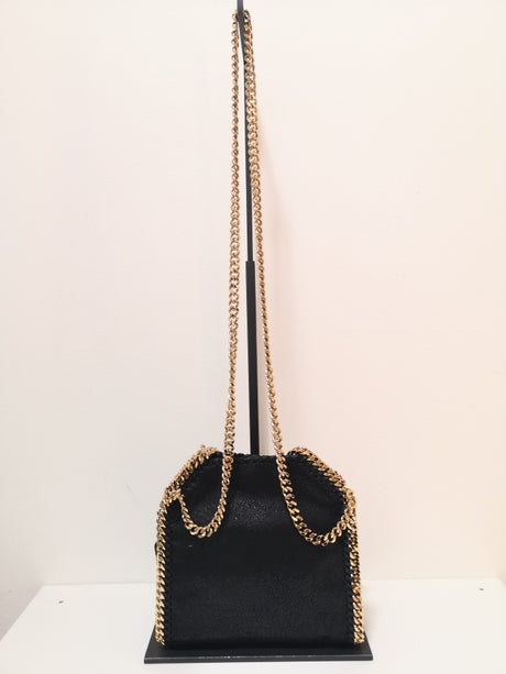 STELLA MCCARTNEY Mini Falabella Handbag with Snap Closure and Golden Chain