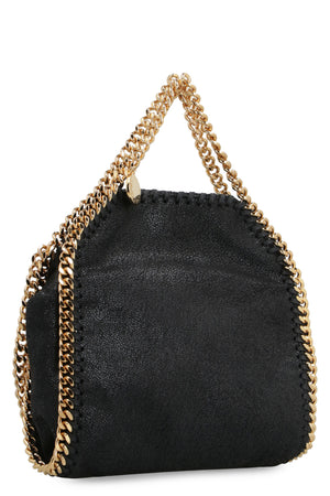 STELLA MCCARTNEY Stylish Black Handbag with Snap Button Closure and Diamond Effect Chain