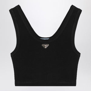 PRADA Women's Mini Ribbed Crop Top