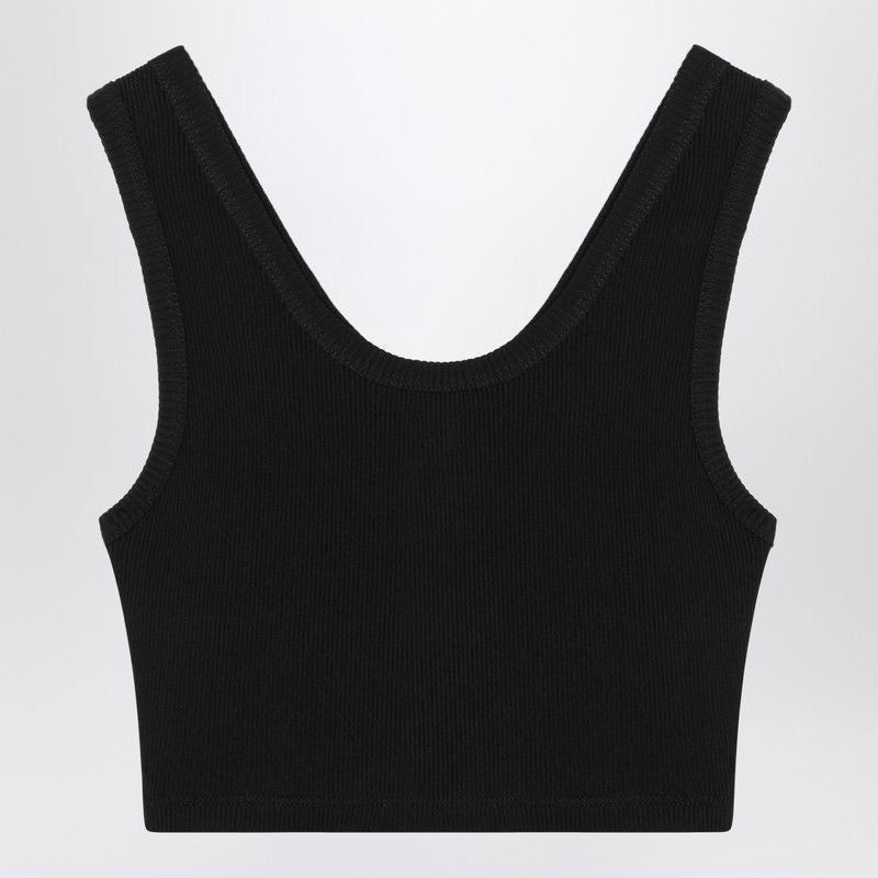 PRADA Women's Mini Ribbed Crop Top