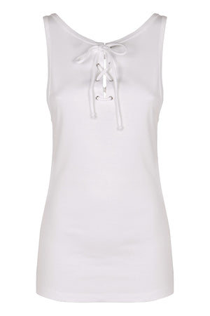 PRADA Cotton Tank Top with Adjustable Straps