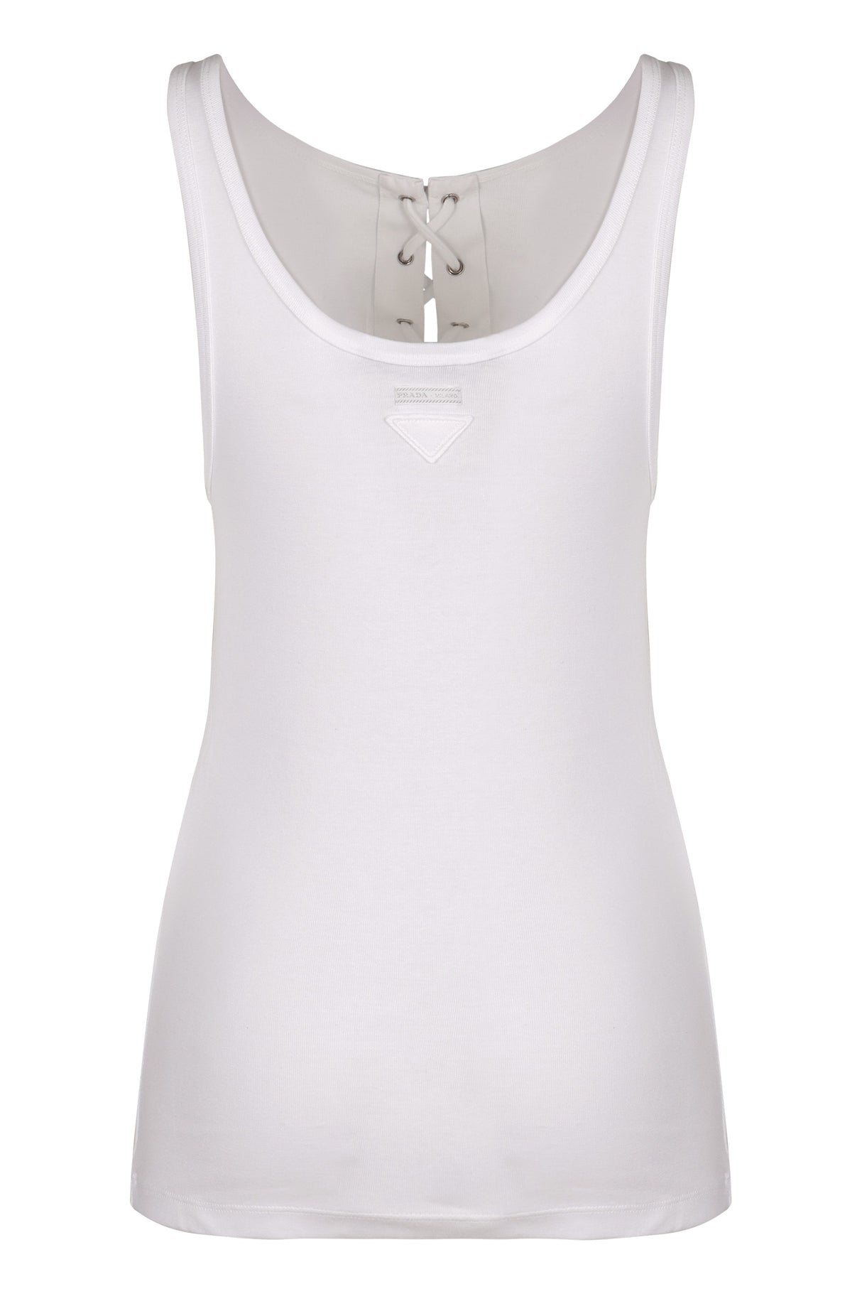 PRADA Cotton Tank Top with Adjustable Straps