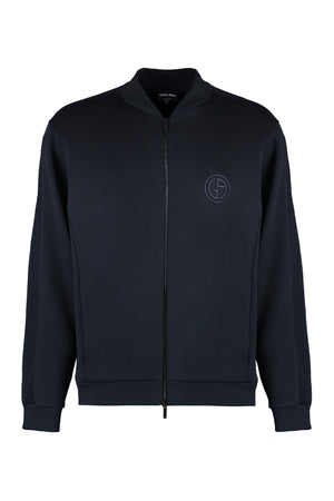 GIORGIO ARMANI Tech Fabric Sweatshirt with Front Pockets - SS24