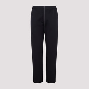 GIORGIO ARMANI Men's Deep Blue Cotton and Polyamide Trousers for FW23