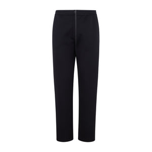 GIORGIO ARMANI Men's Deep Blue Cotton and Polyamide Trousers for FW23