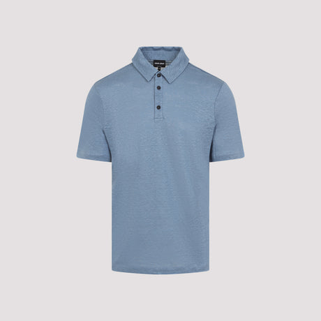 GIORGIO ARMANI Men's Linen Polo Shirt