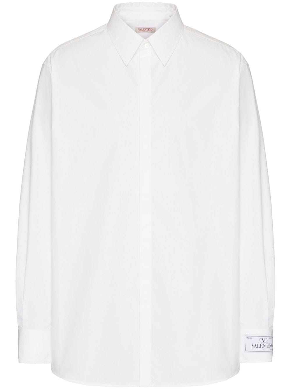 VALENTINO Men's Classic Cotton Shirt with Hidden Fastening