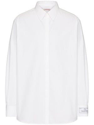 VALENTINO Men's Classic Cotton Shirt with Hidden Fastening