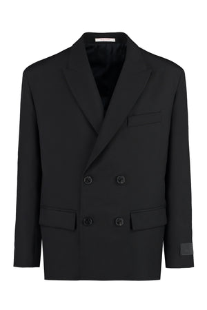 VALENTINO Double-Breasted Wool Blazer for Men